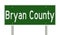 Highway sign for Bryan County