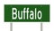Highway sign for Buffalo Wyoming