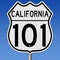 Highway sign for California Route 101
