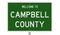 Highway sign for Campbell County