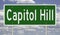 Highway sign for Capitol Hill
