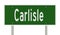 Highway sign for Carlisle Pennsylvania