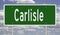 Highway sign for Carlisle Pennsylvania