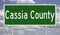 Highway sign for Cassia County in Idaho