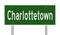 Highway sign for Charlottetown