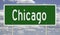 Highway sign for Chicago Illinois