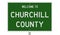 Highway sign for Churchill County