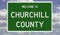 Highway sign for Churchill County