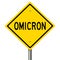 Highway sign for Covid variant Omicron