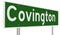 Highway sign for Covington