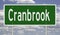 Highway sign for Cranbrook British Columbia