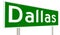 Highway sign for Dallas Texas