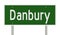 Highway sign for Danbury