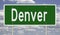 Highway sign for Denver Colorado