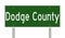 Highway sign for Dodge County