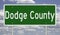 Highway sign for Dodge County