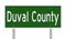 Highway sign for Duval County Florida