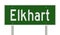 Highway sign for Elkhart