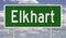 Highway sign for Elkhart