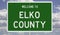Highway sign for Elko County