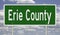 Highway sign for Erie County