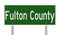 Highway sign for Fulton County Georgia