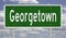 Highway sign for Georgetown