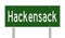 Highway sign for Hackensack