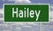 Highway sign for Hailey Idaho