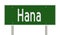 Highway sign for Hana