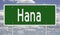Highway sign for Hana