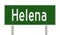 Highway sign for Helena Montana