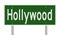 Highway sign for Hollywood California