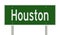 Highway sign for Houston Texas