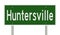 Highway sign for Huntersville North Carolina