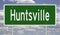 Highway sign for Huntsville Alabama