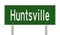 Highway sign for Huntsville Alabama