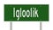 Highway sign for Igloolik Nunavut Canada