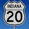 Highway sign for Indiana Route 20