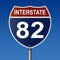 Highway sign for Interstate 82