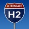 Highway sign for Interstate Route H2