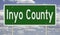 Highway sign for Inyo Couty California