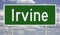 Highway sign for Irvine California