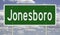 Highway sign for Jonesboro Arkansas