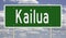 Highway sign for Kailua