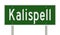 Highway sign for Kalispell Montana