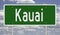 Highway sign for Kauai