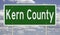 Highway sign for Kern County California