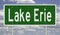 Highway sign for Lake Erie