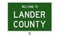 Highway sign for Lander County